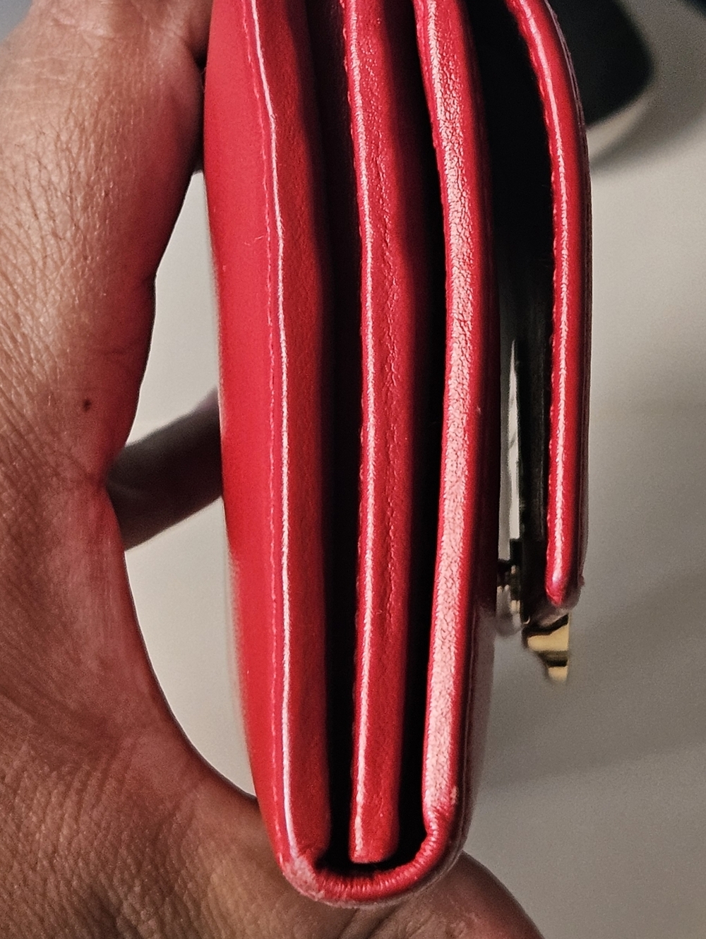 Red leather Salvatore Ferragamo continental Wallet/crossbody - Picture 4 of 10